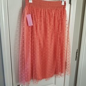 NWT::Cute Peach Tulle Skirt
